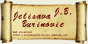Jelisava Burinović vizit kartica